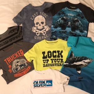 👋🏼Lot of 7 boys graphic tees (various brands)